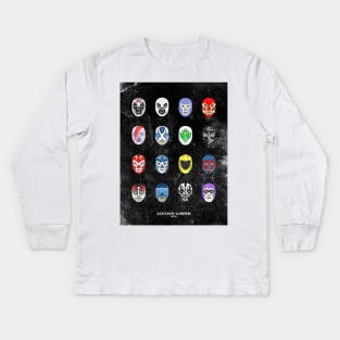 Luchadores Poster Grunge Kids Long Sleeve T-Shirt